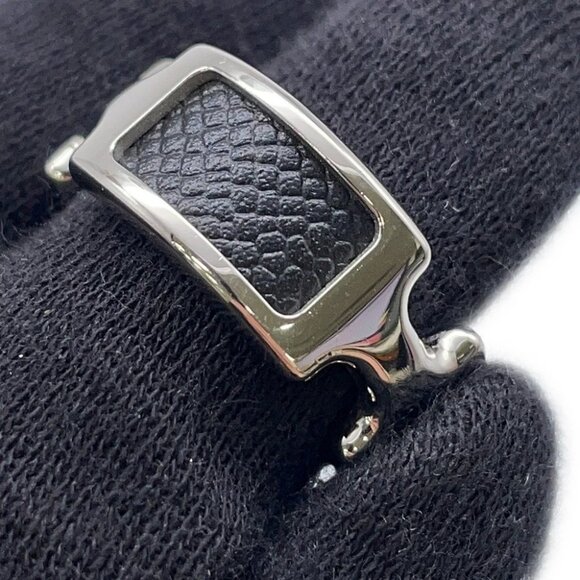 HERMES Orump Ring Size PM/S Epsom/Metal Black - Picture 7 of 10